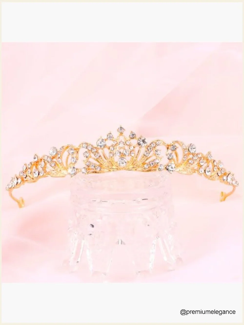 Gold Tiara Crown Wedding Princess Headpiece Prom Birthday Crown Hair Accessory